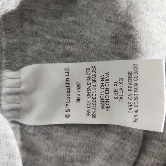 Star Wars tank top Womens racerback heather gray Sleeveless shirt size XL - Picture 4 of 8